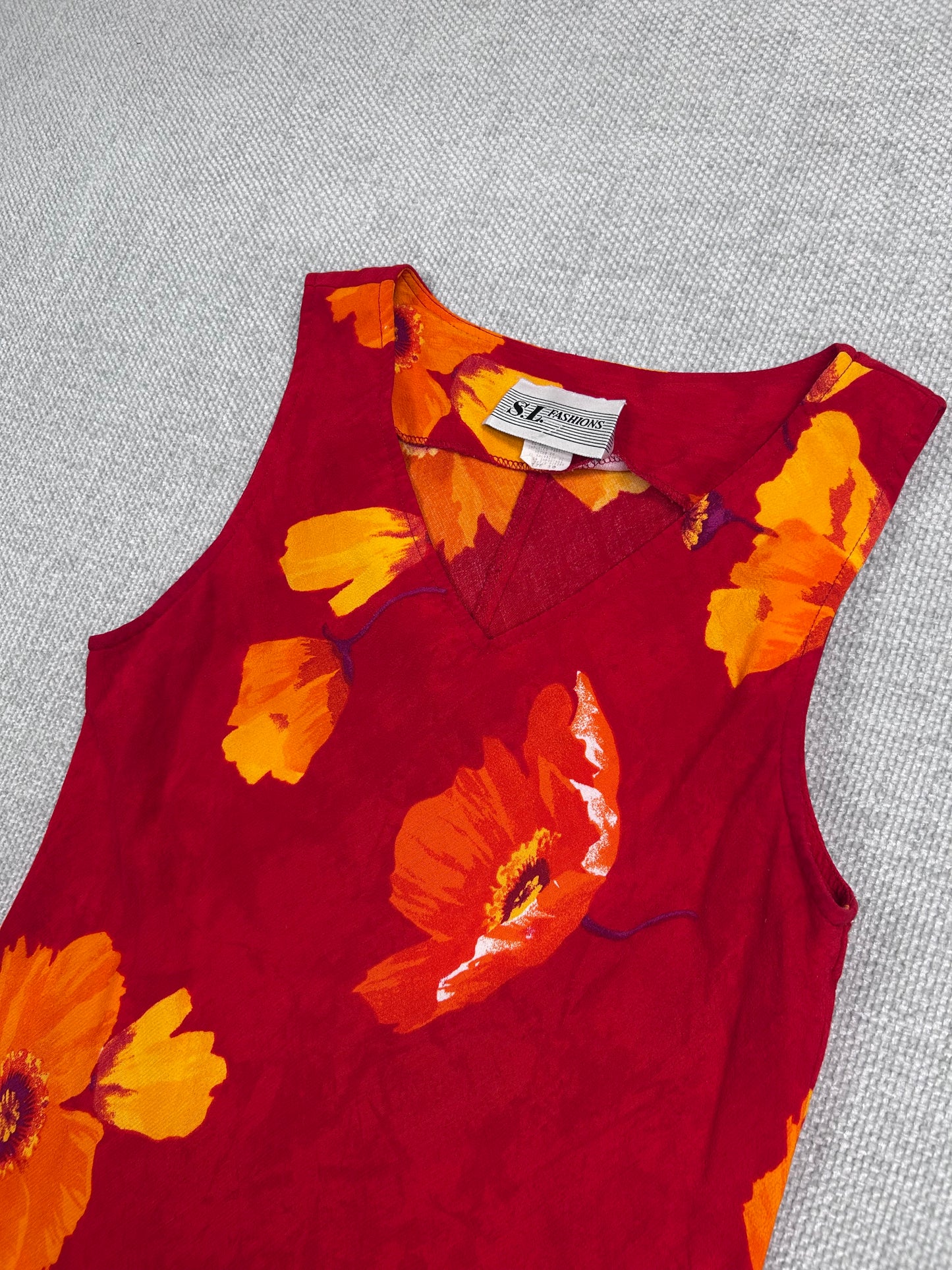 90's Rayon Floral Dress