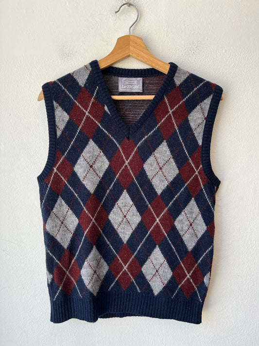 90's Le Tigré Argyle Sweater Vest