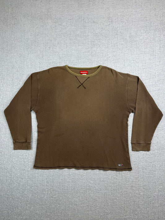 Y2K Brown Thermal Shirt
