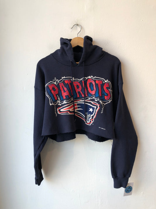 90's Cropped Patriots Hoodie