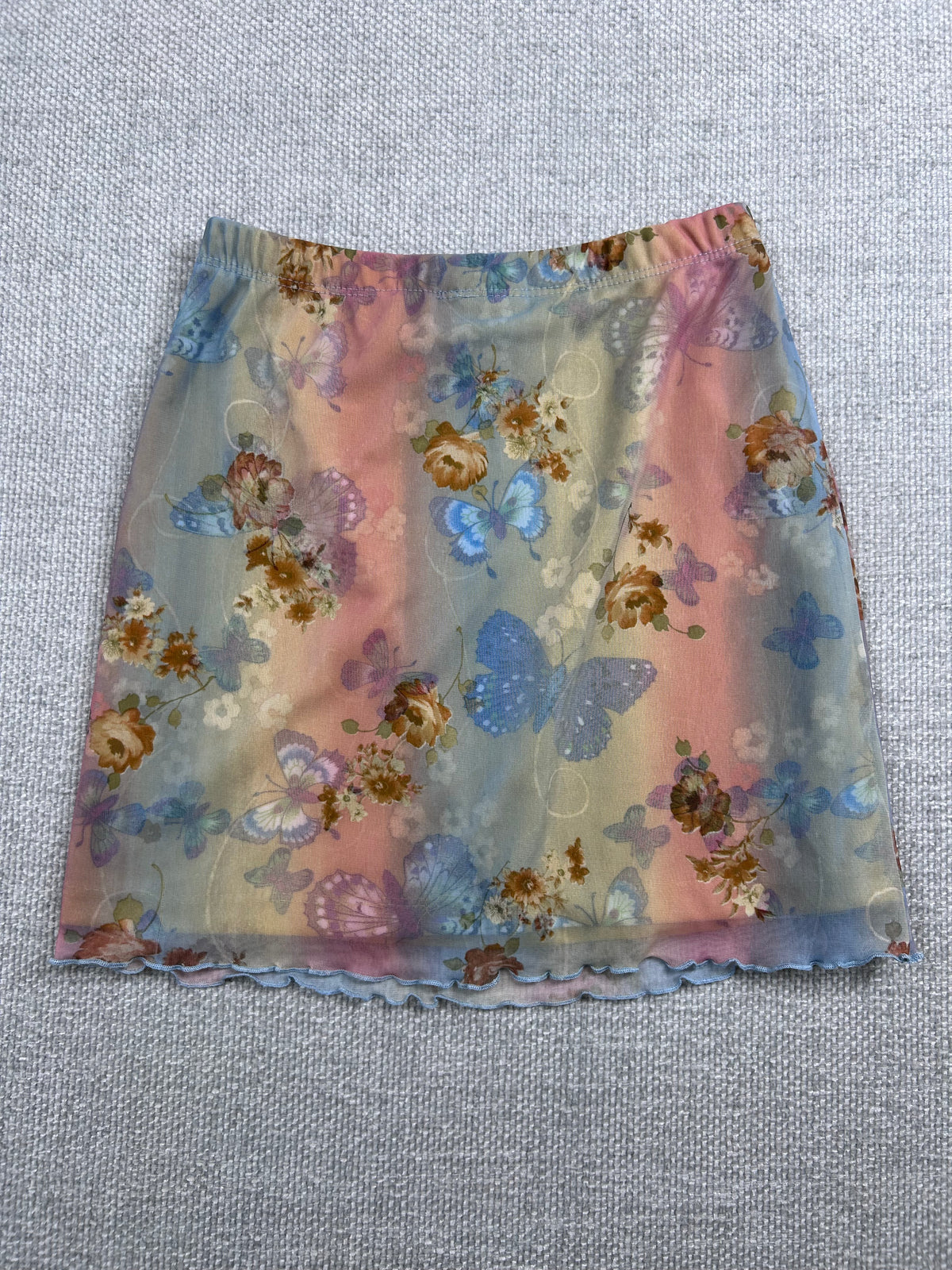 90's Mesh Floral Skirt 22-26"