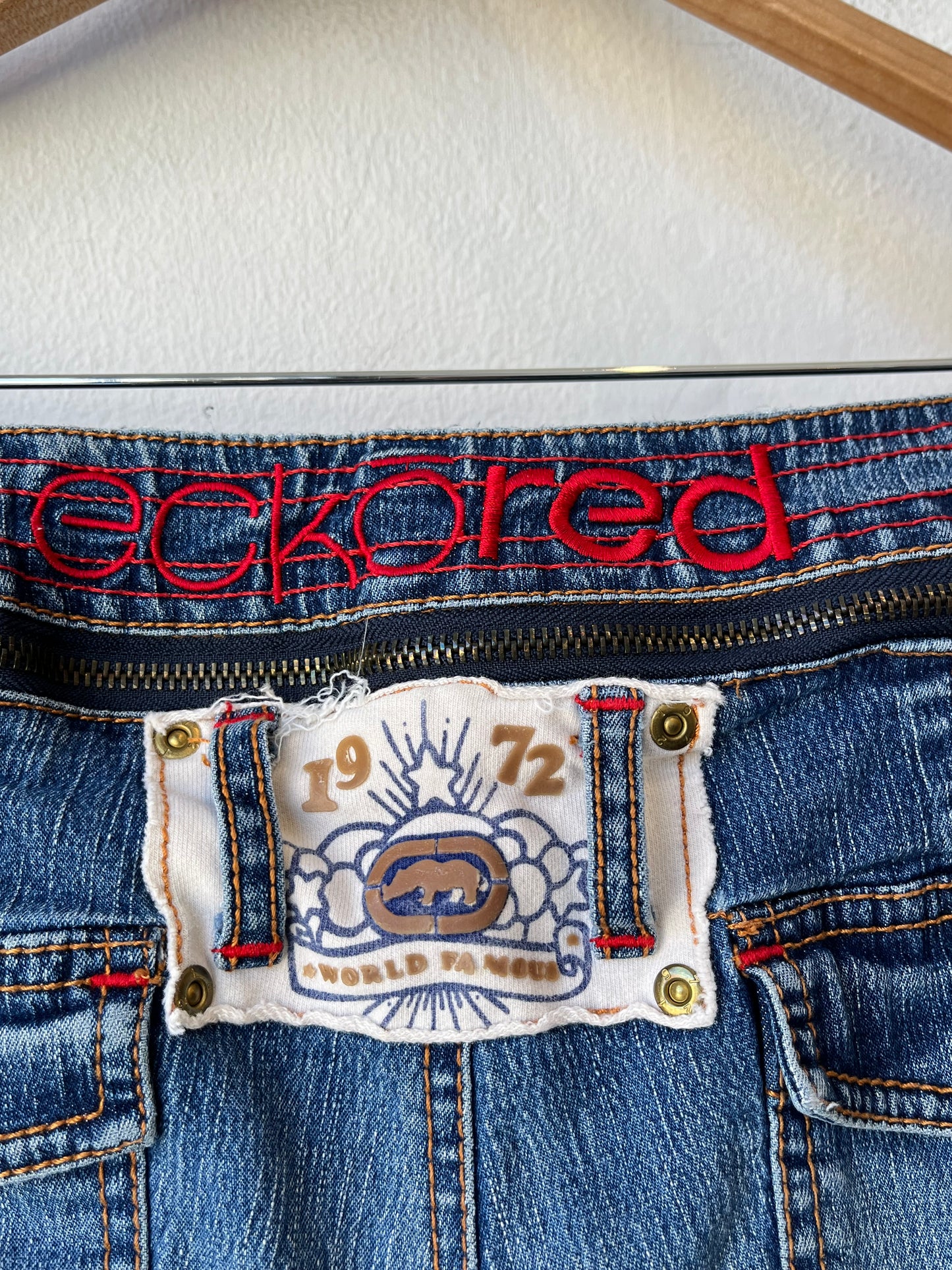 Y2K Ecko Red Patchwork Jeans 30"