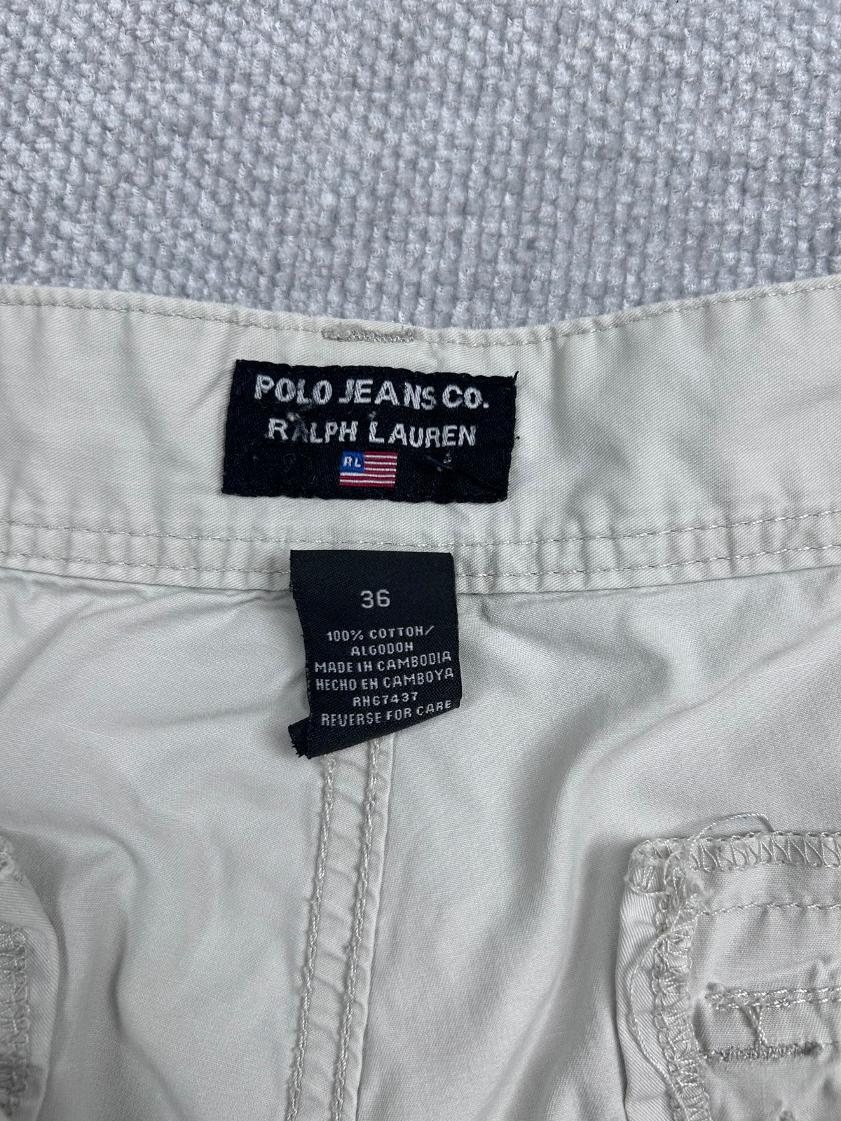 Y2K Polo Jeans Cargo Shorts 34-36"
