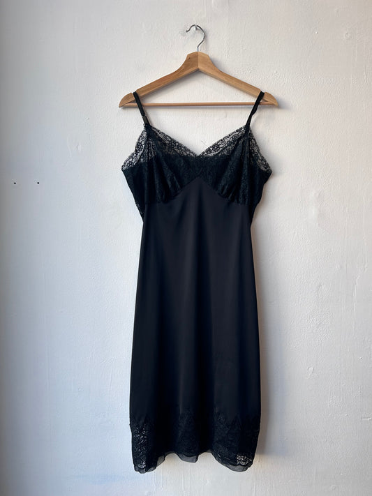 70’s Black Slip Dress