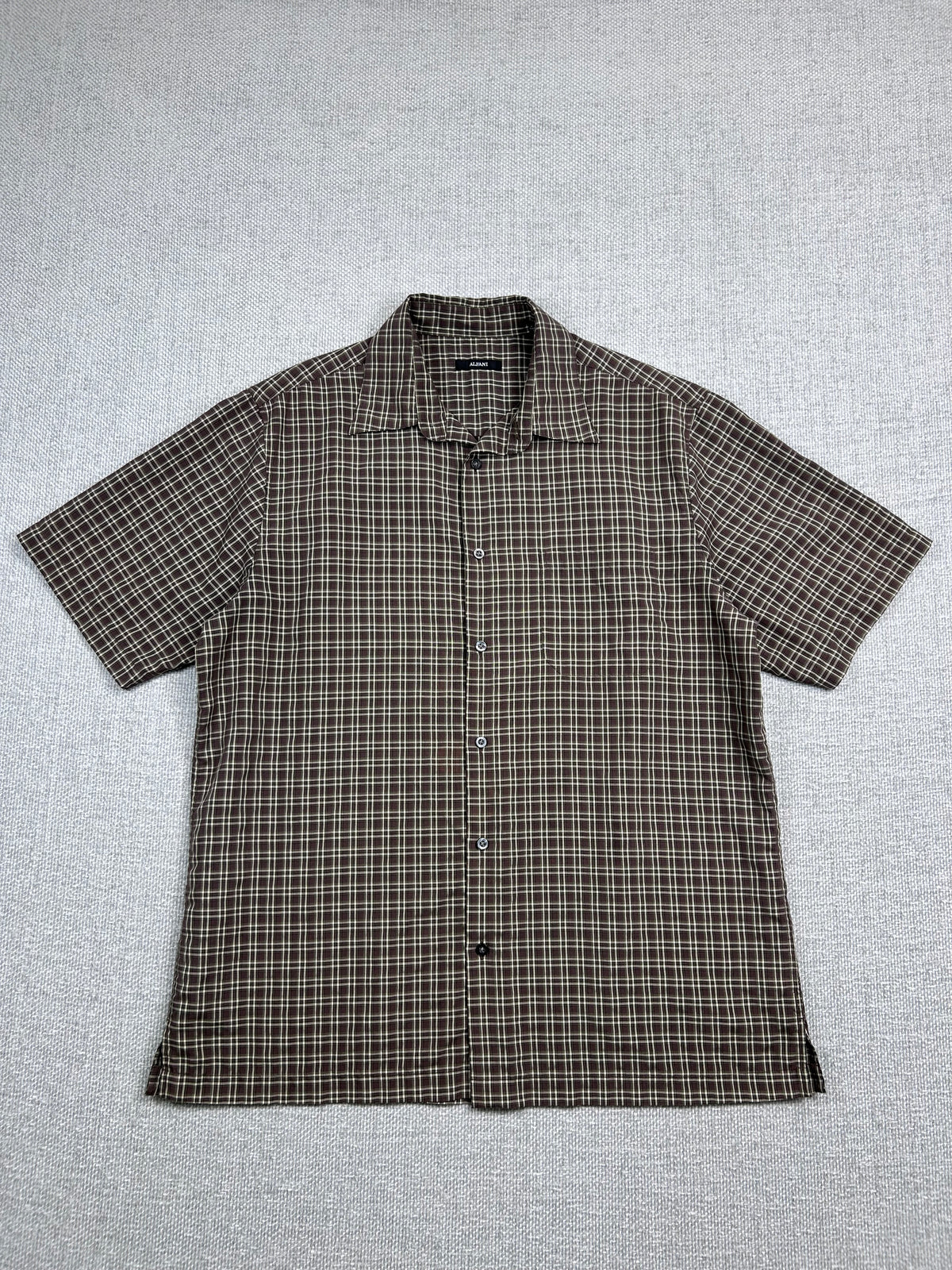Y2K Brown Plaid Button Up Shirt