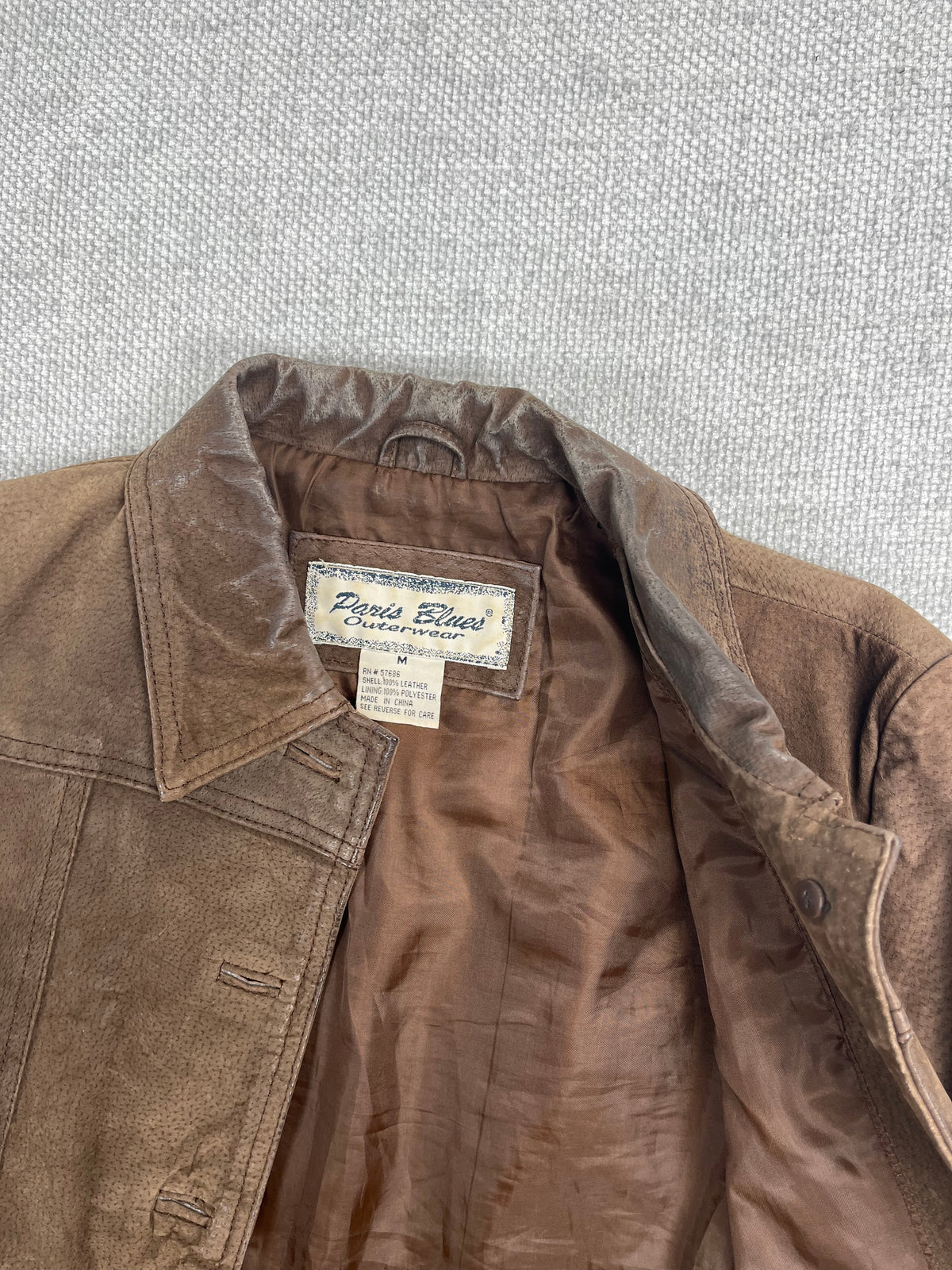 Y2K Brown Leather Trench Coat