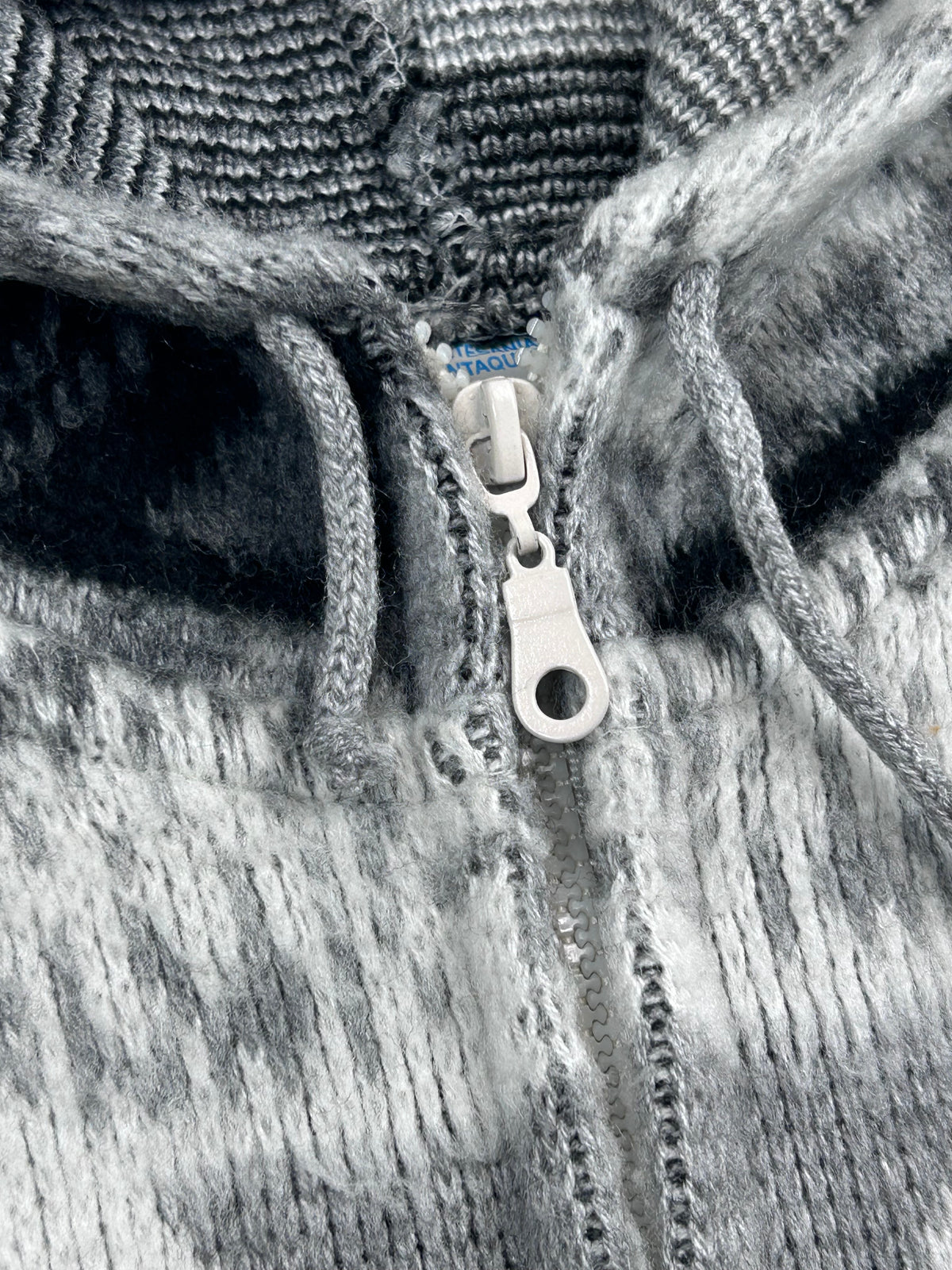 Y2K Knit Pattern Zip Up Jacket