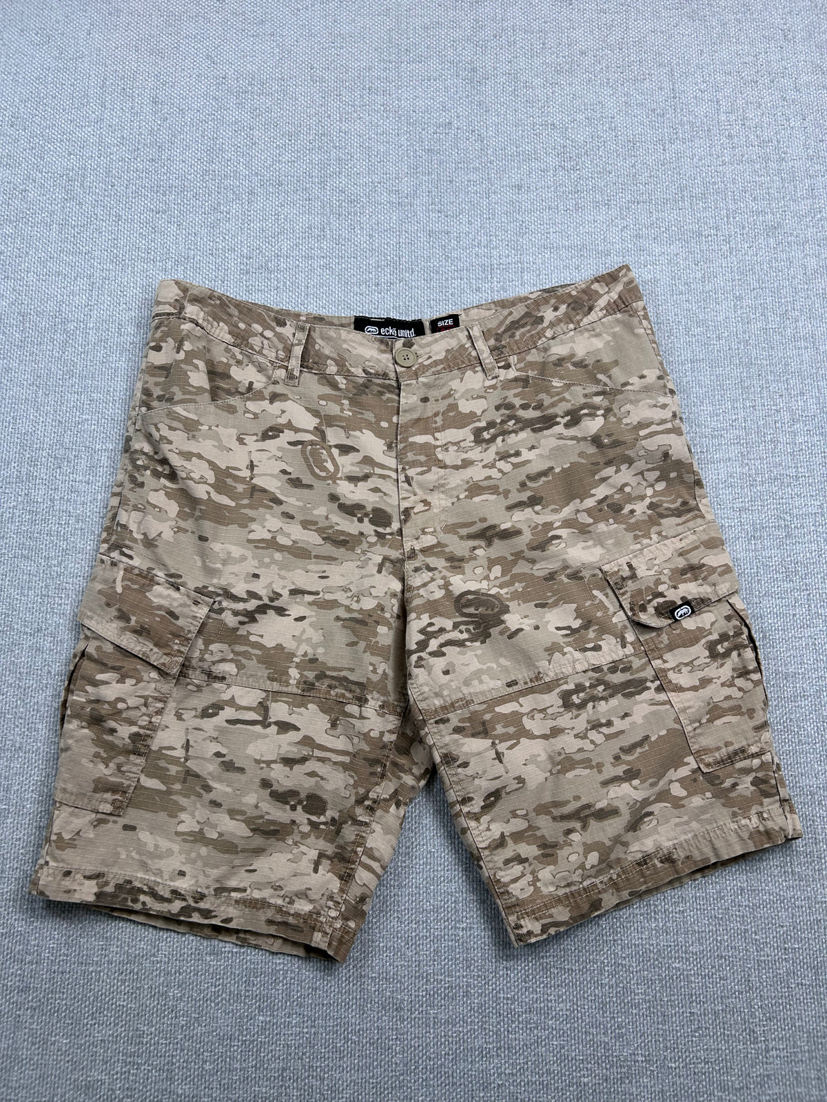 Y2K Camo Ecko Cargo Shorts 36"