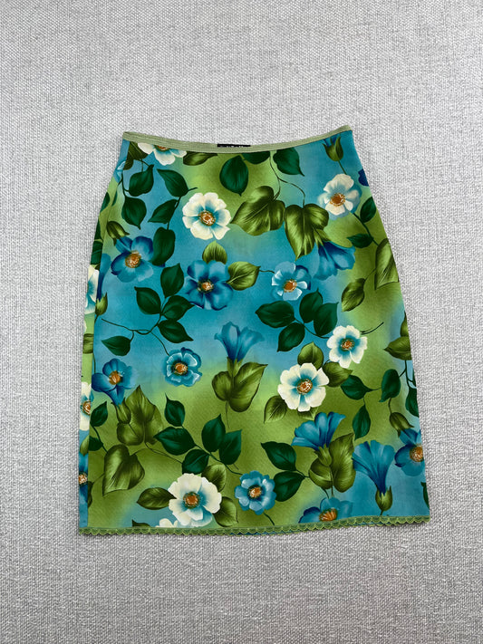 90's Floral Midi Skirt 26"