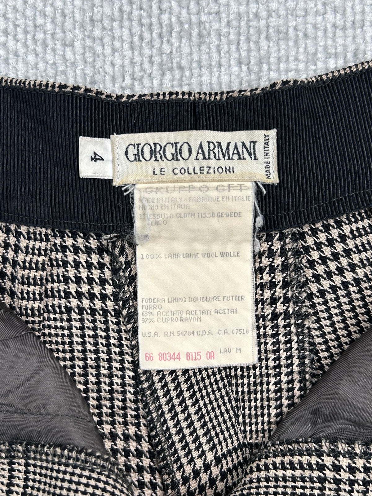 90's Armani Houndstooth Dress Pants 25"