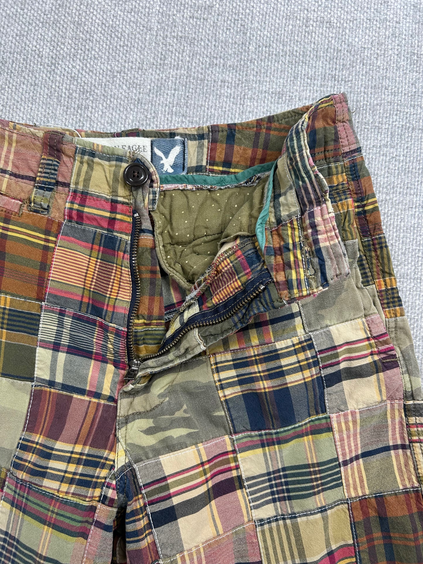 Y2K Patchwork Shorts 28"