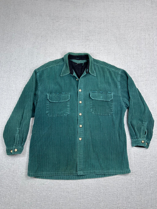 90's Green Corduroy Button Down Shirt