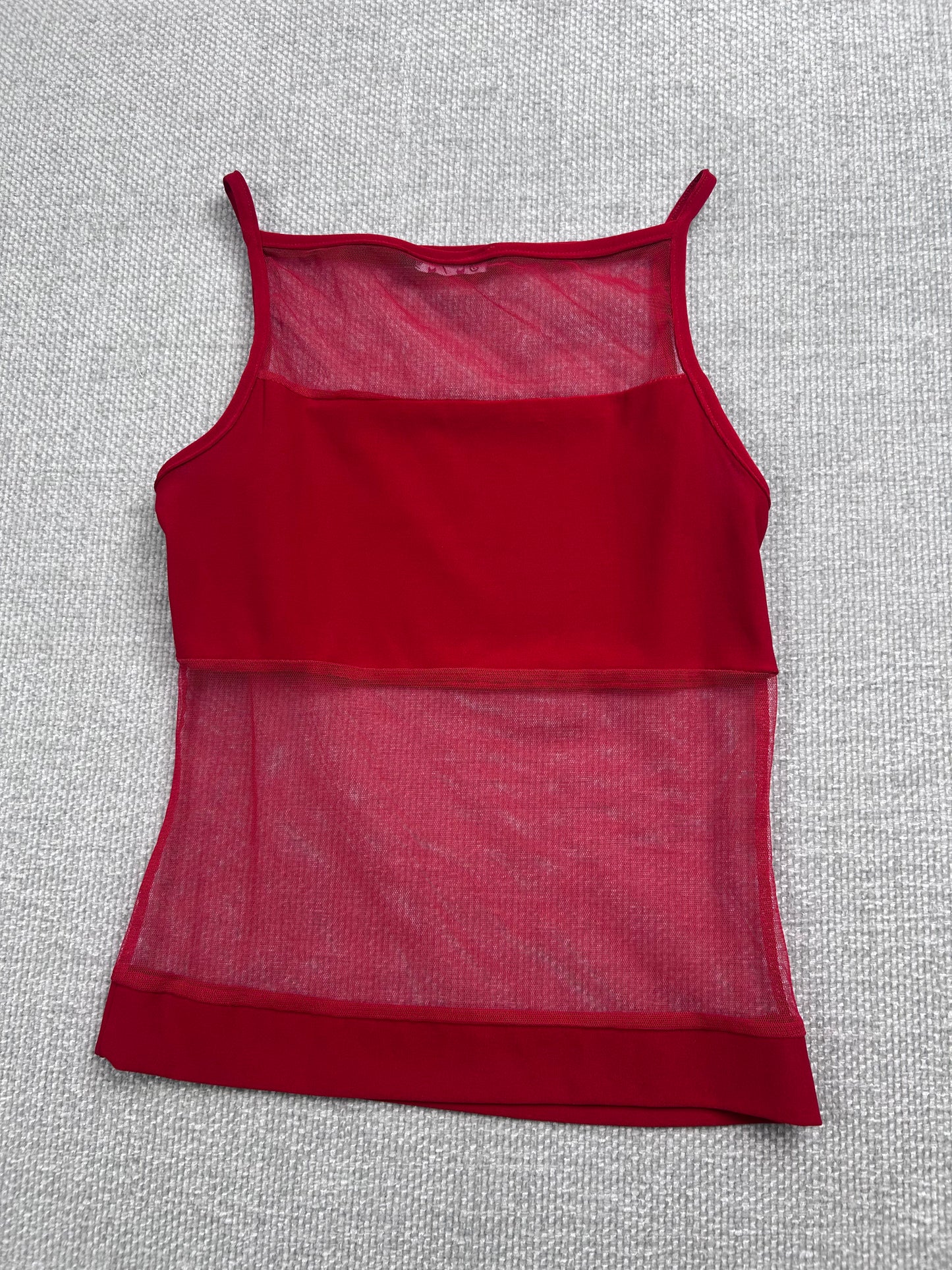 90's Red Mesh Tank Top