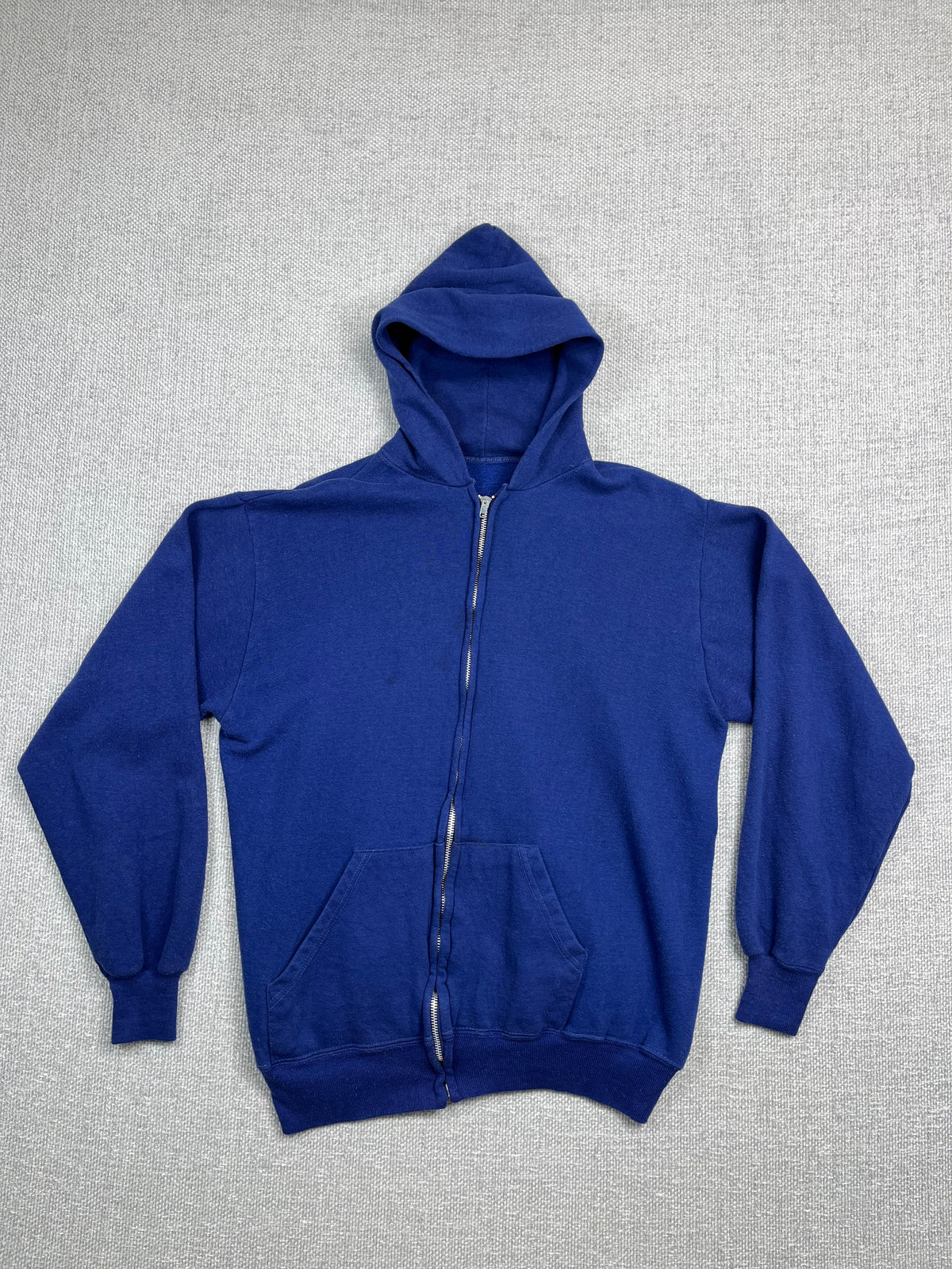 80's Navy Zip Up Hoodie