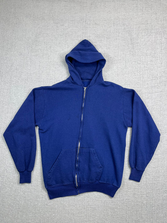 80's Navy Zip Up Hoodie