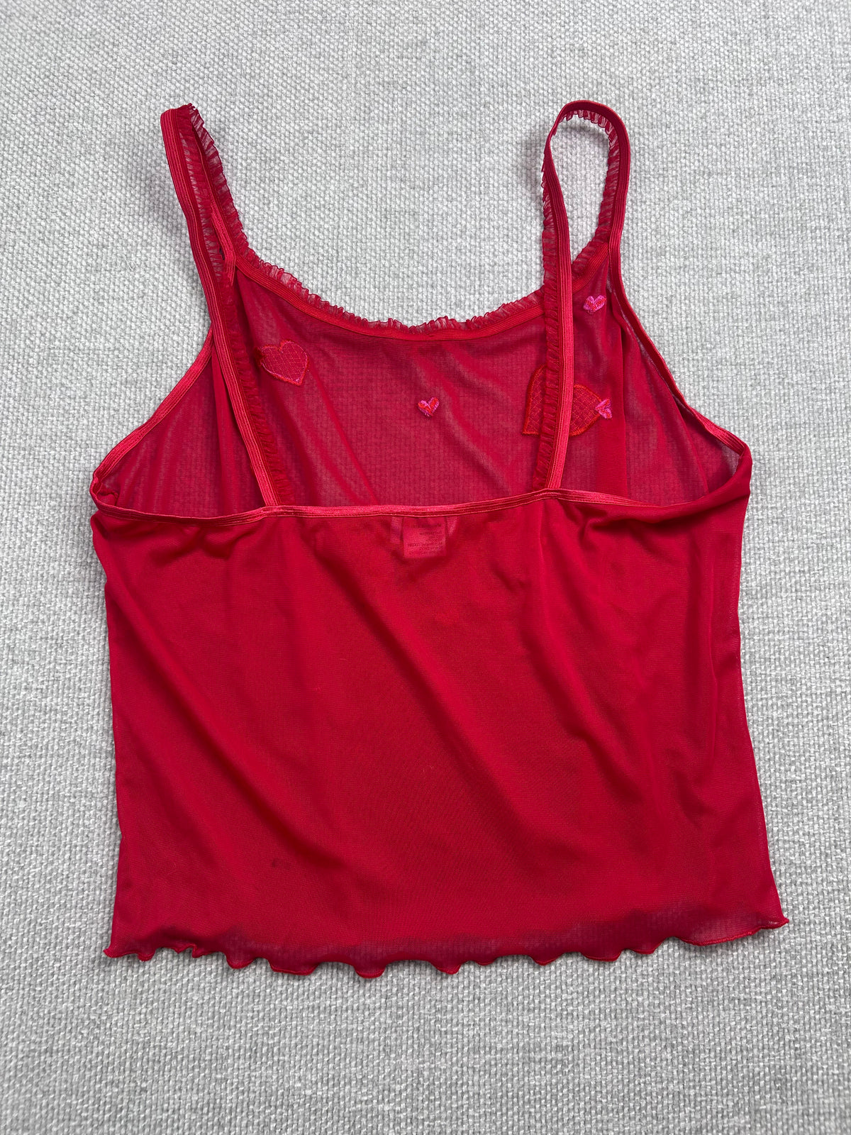 Y2K Mesh Heart Camisole
