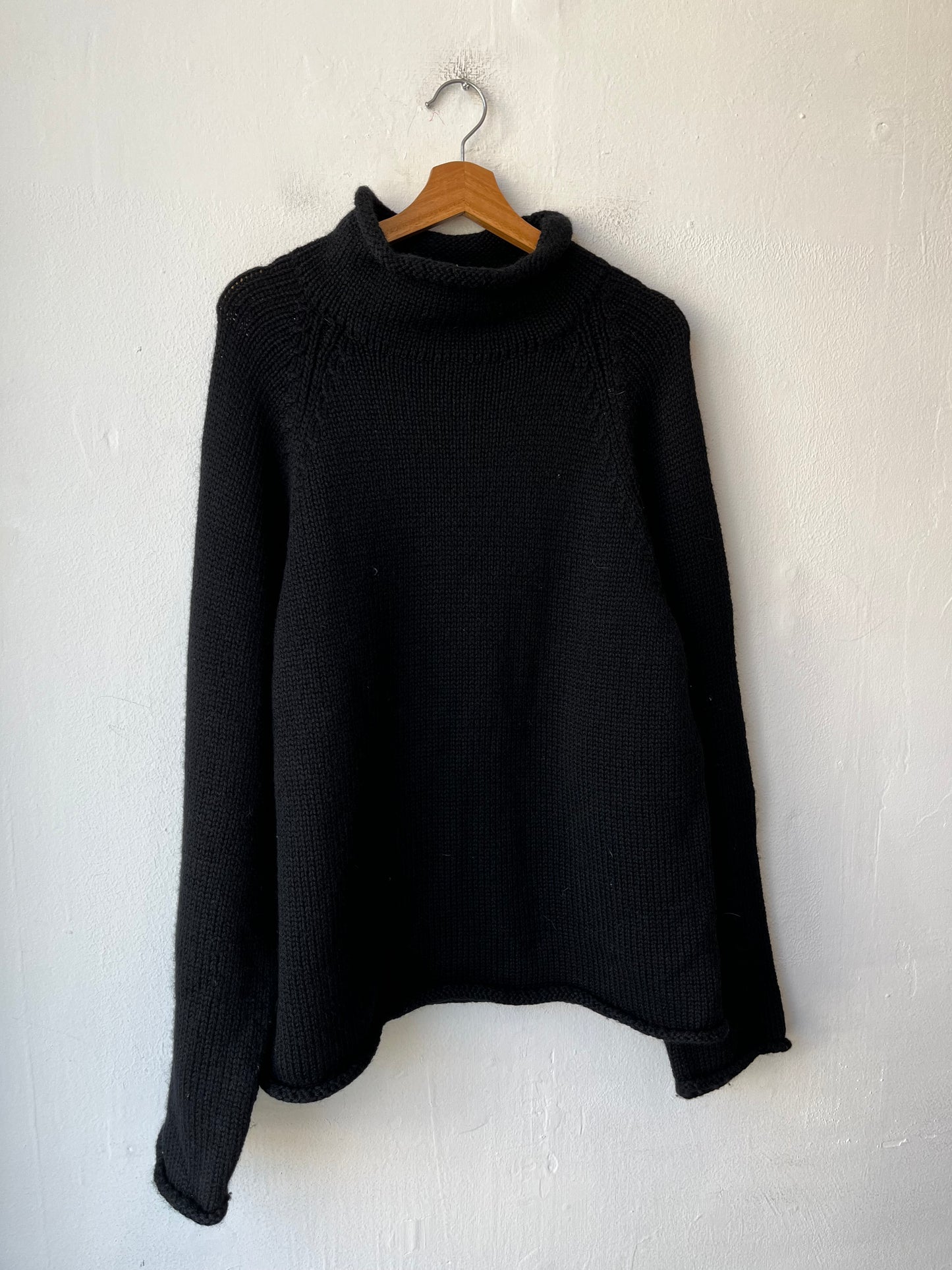 90's J. Crew Black Roll Neck Sweater