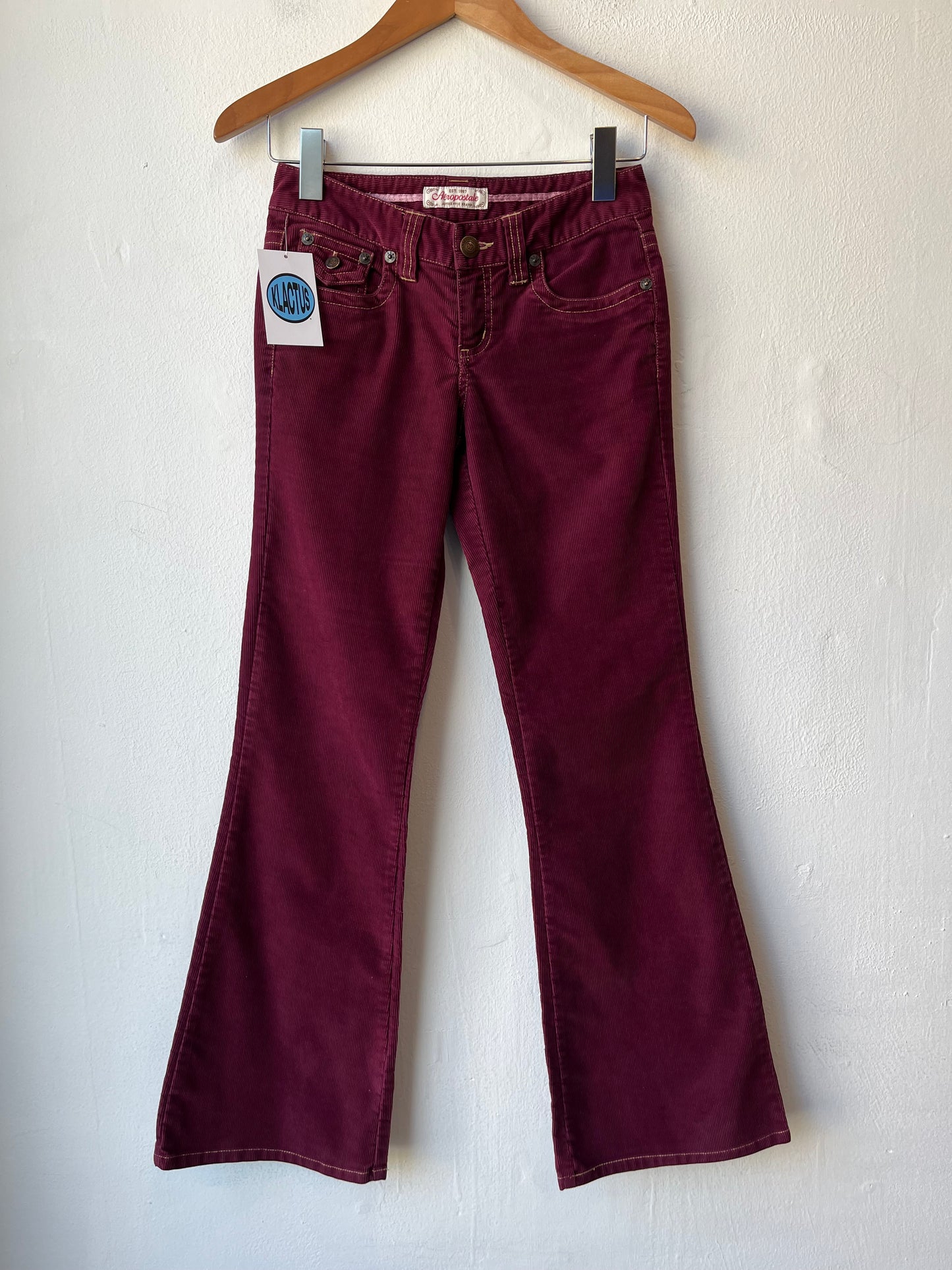 Y2K Low Rise Corduroy Flare Pants 27"
