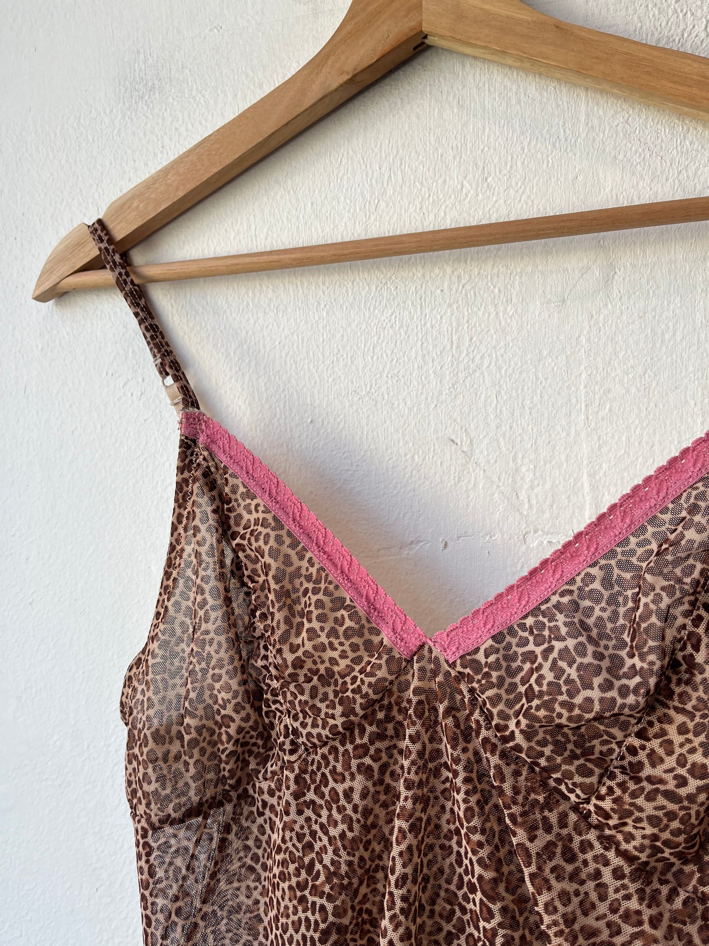 Y2K Sheer Cheetah Camisole