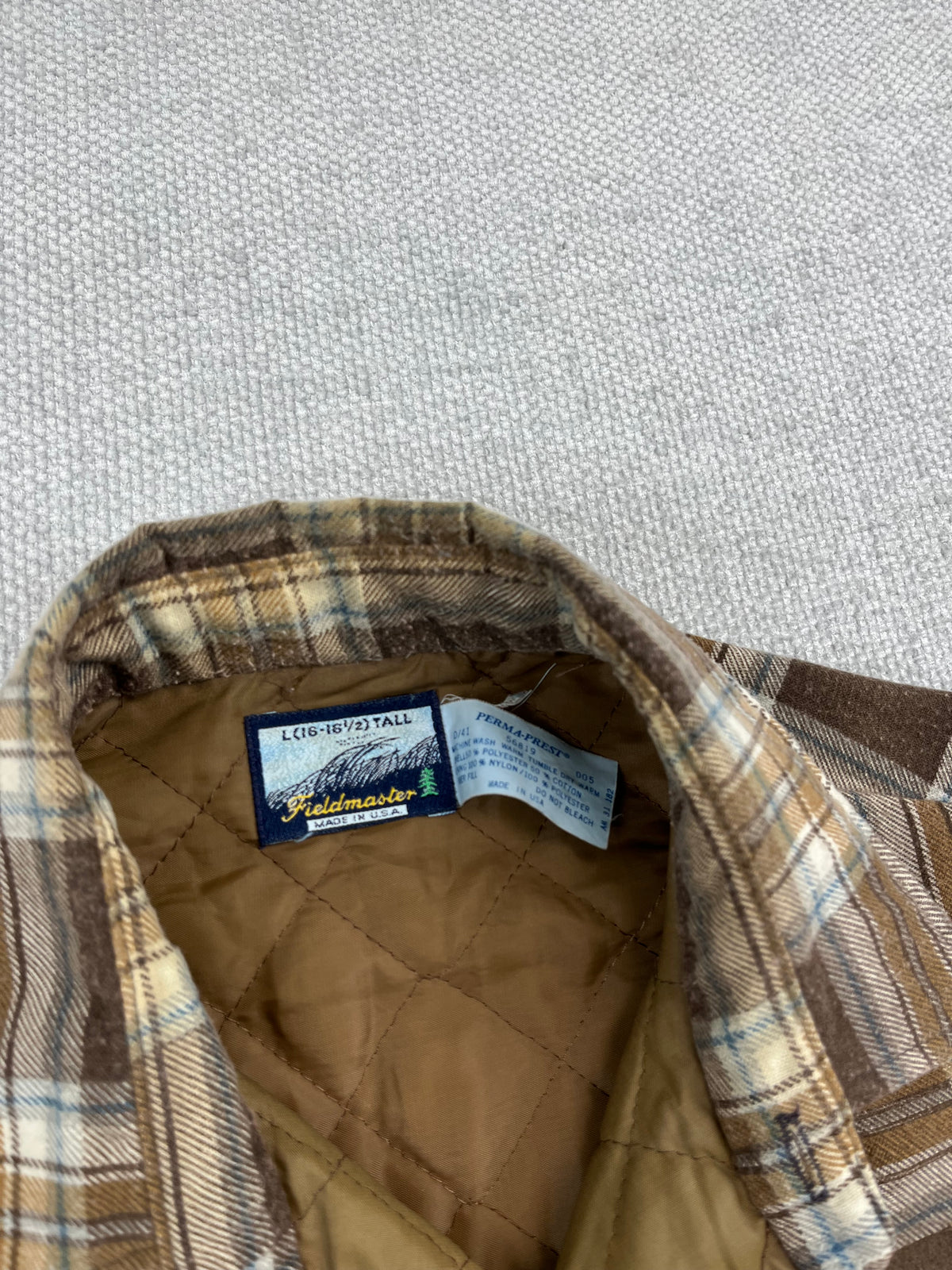 90’s Brown Plaid Flannel Shirt