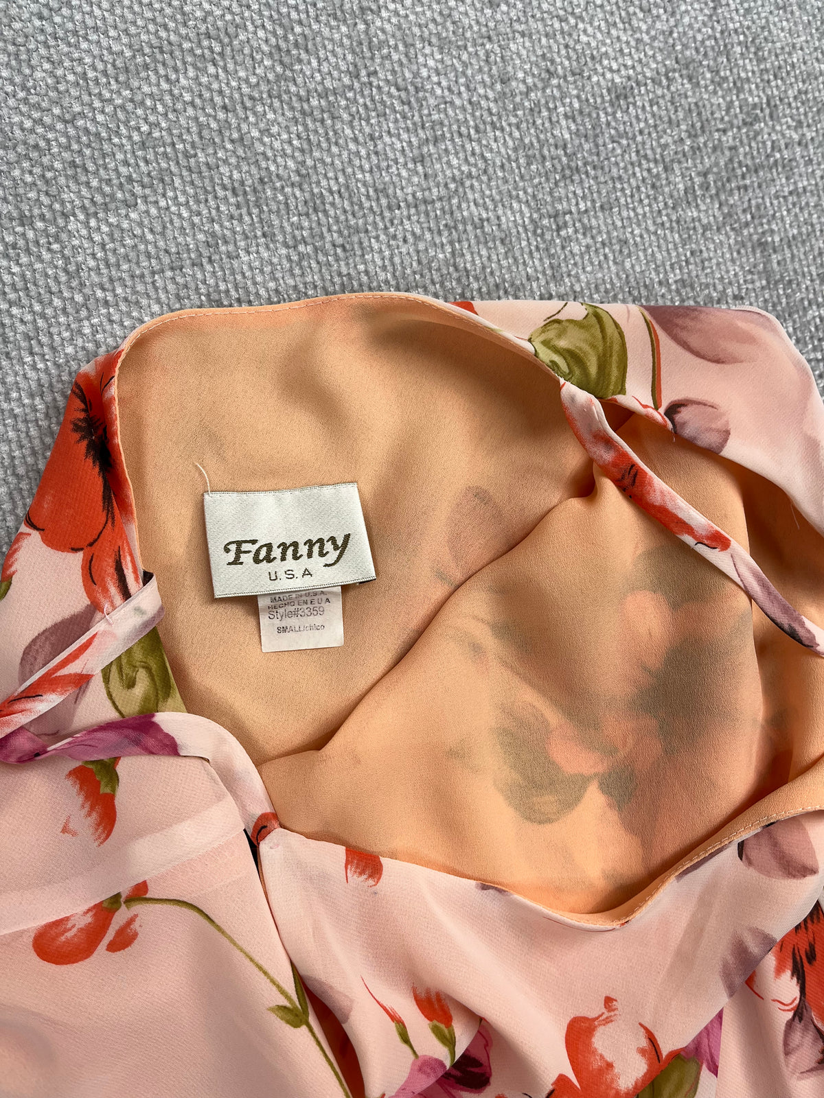 90's Asymmetrical Pink Floral Dress