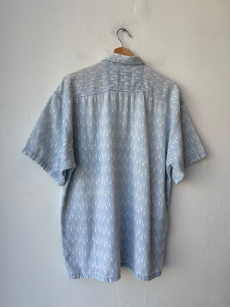 90's Textured Pattern Button Up Shirt