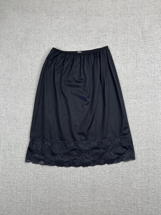 90's Lace Trim Slip Skirt 24-31"