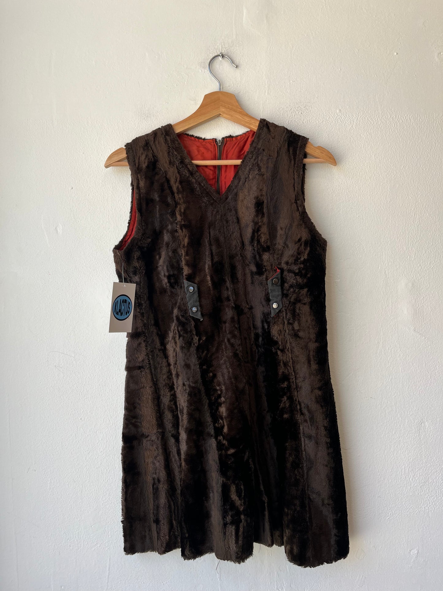 60's Fuzz Bear Shift Dress