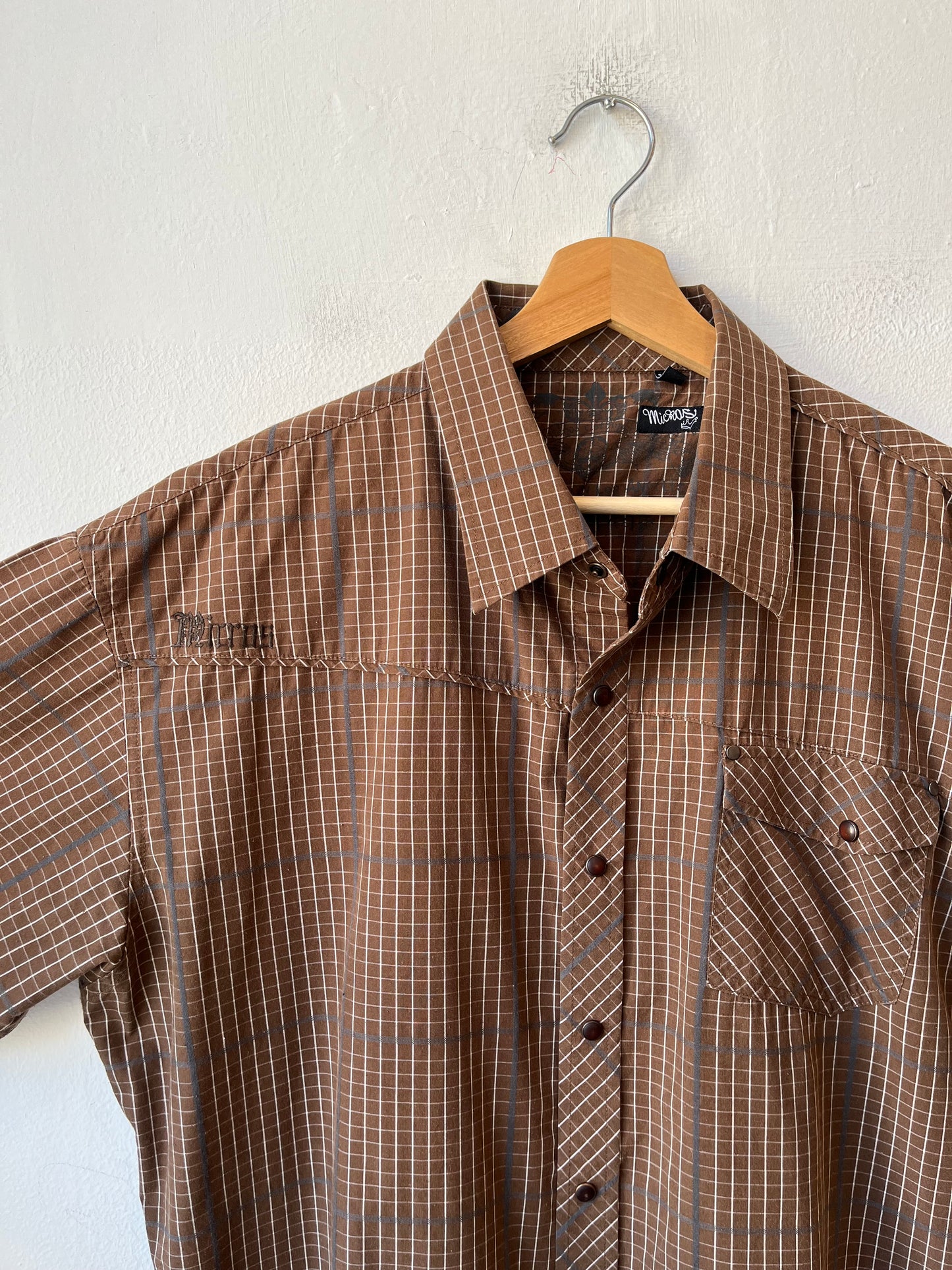 Y2K Brown Button Down Shirt