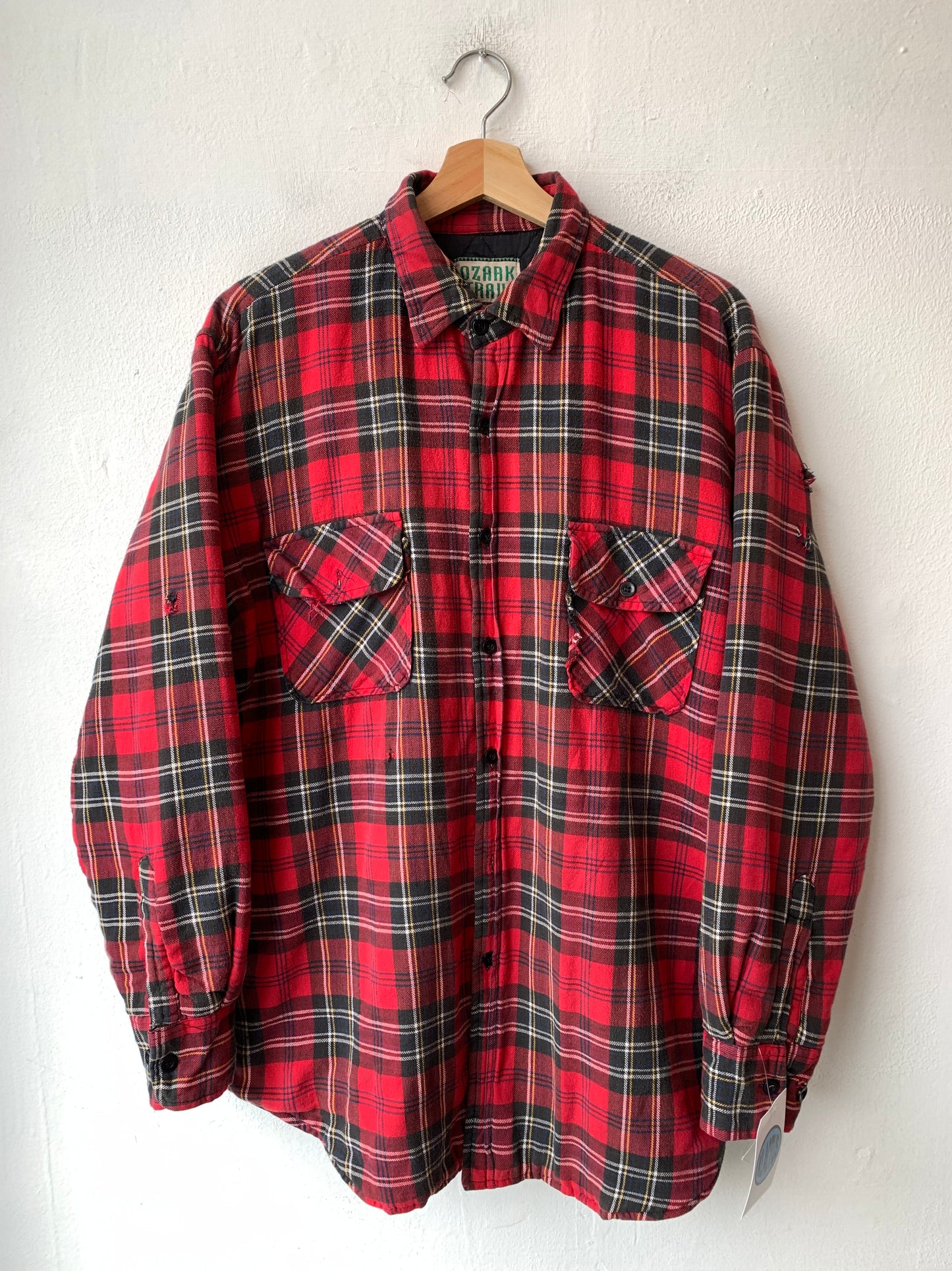 90's Lined Red Flannel Shirt