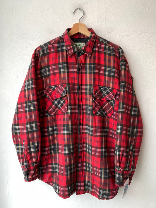 90's Lined Red Flannel Shirt