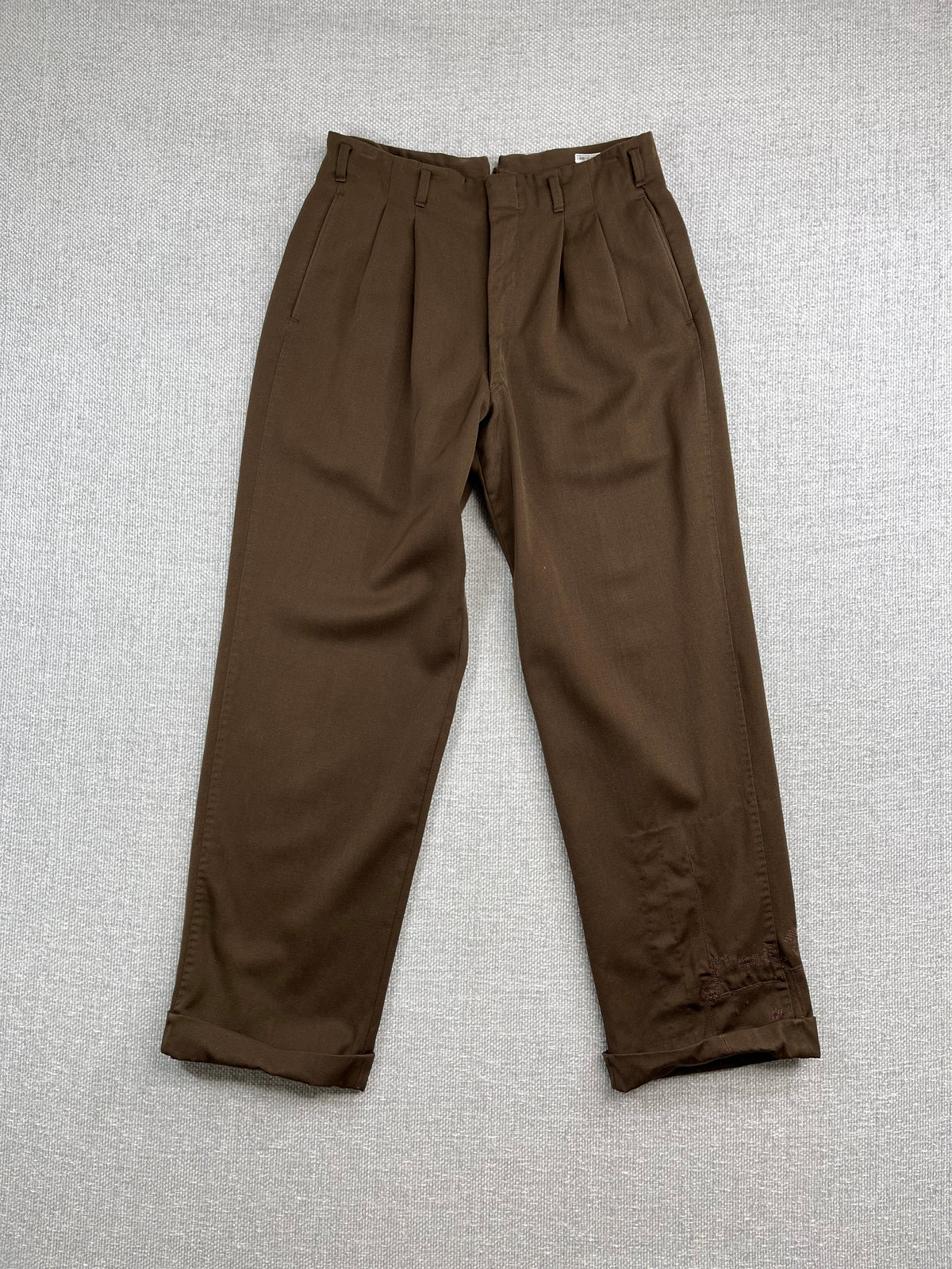 40's Gabardine Repaired Trousers 29"