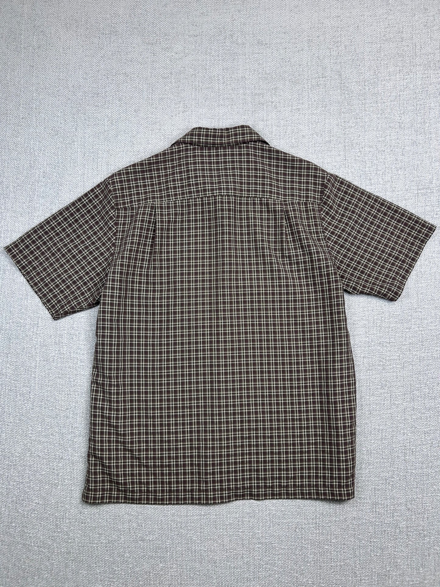 Y2K Brown Plaid Button Up Shirt