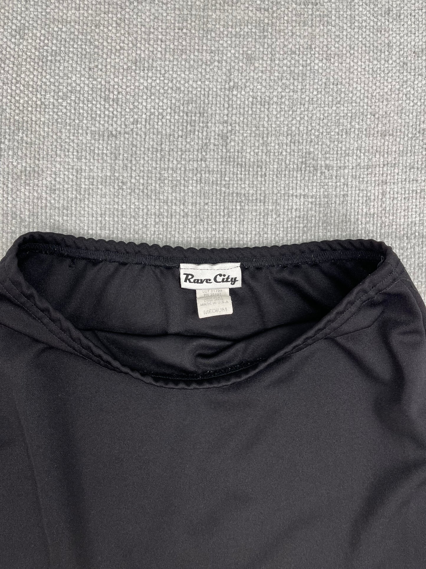 90's Black Slit Maxi Skirt 24-29"