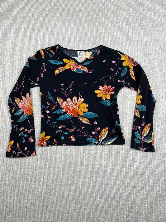 80's Floral Long Sleeve Shirt