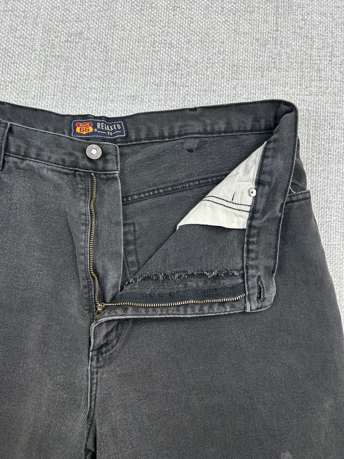 Y2K Black Denim Relaxed Fit Shorts 34"