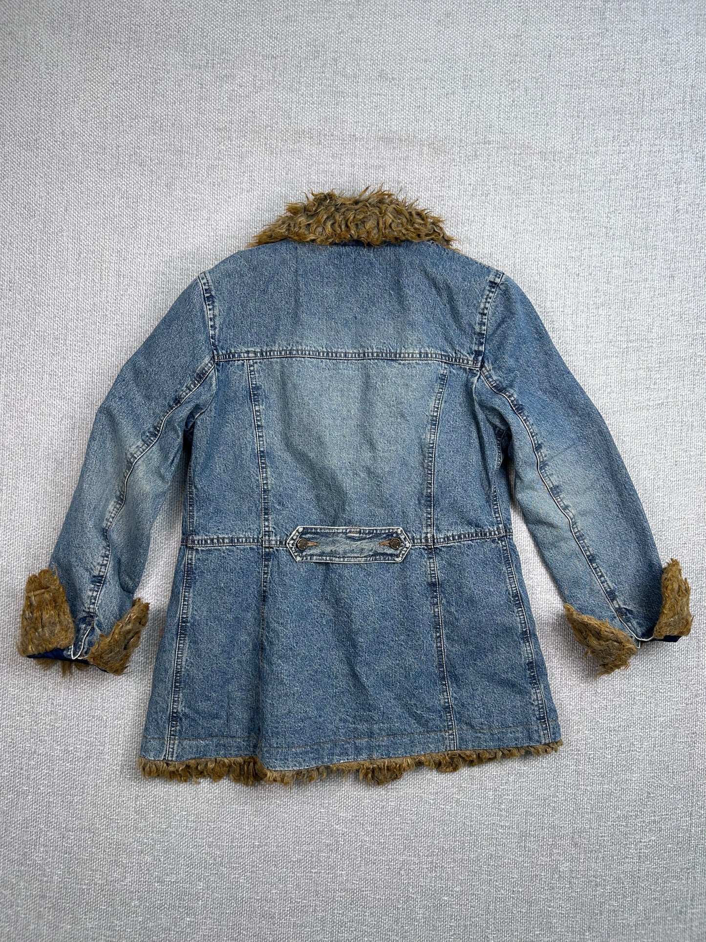 Y2K Fur Lined Denim Jacket
