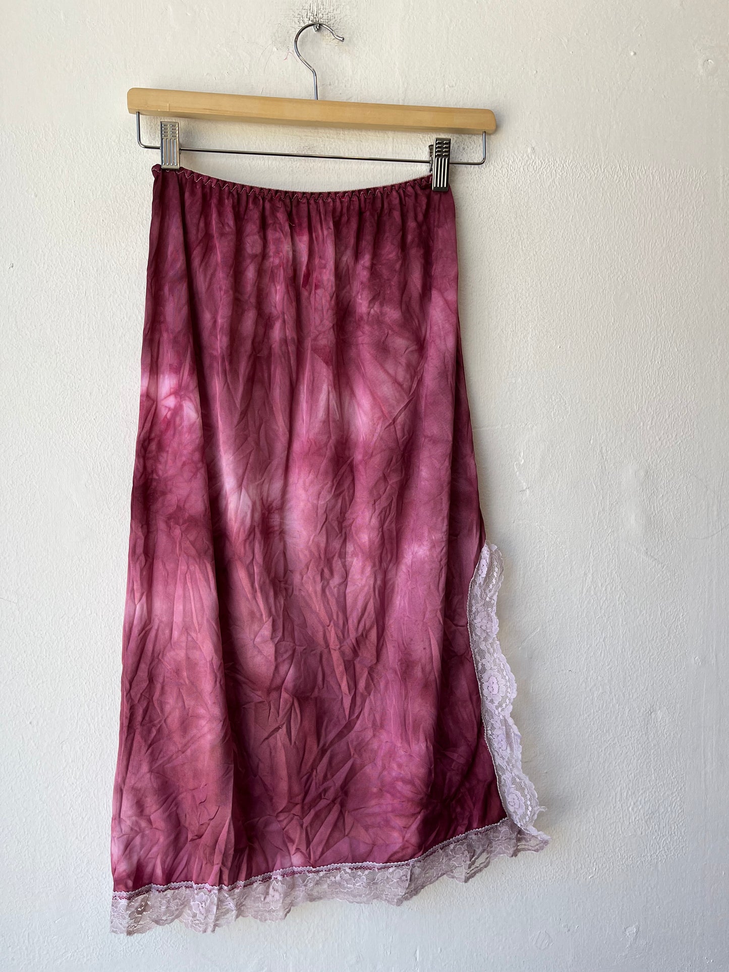 90's Pink Slip Skirt