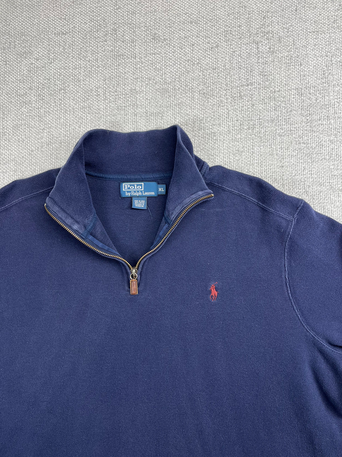 90's Polo Navy  1/4 Zip Sweater