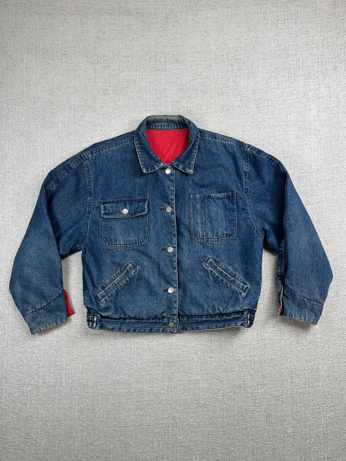 90's INC Reversible Quilted/ Denim Jacket