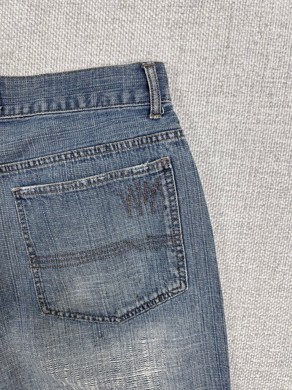 Y2K Baggy Distressed Denim Shorts 34"