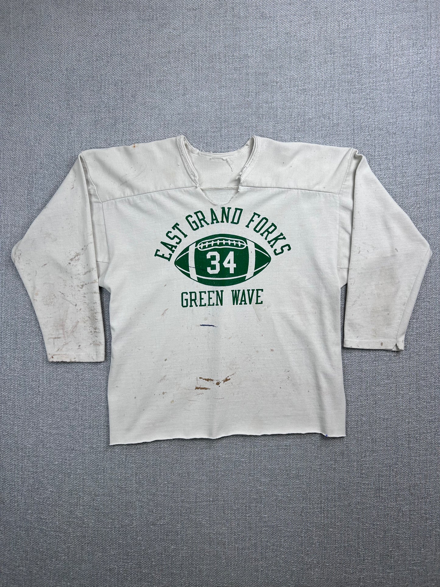 70's Distressed Green Wave Football Shirt