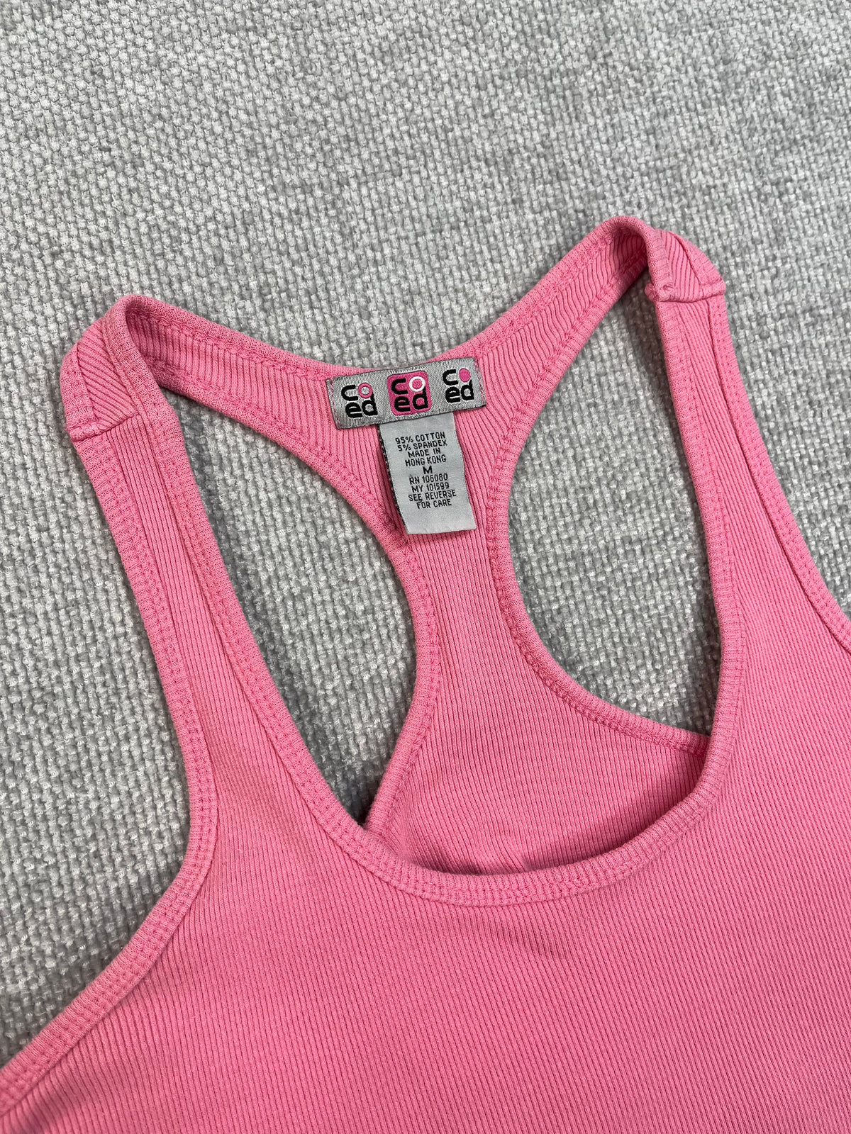 Y2K Pink Cotton Workout Tank