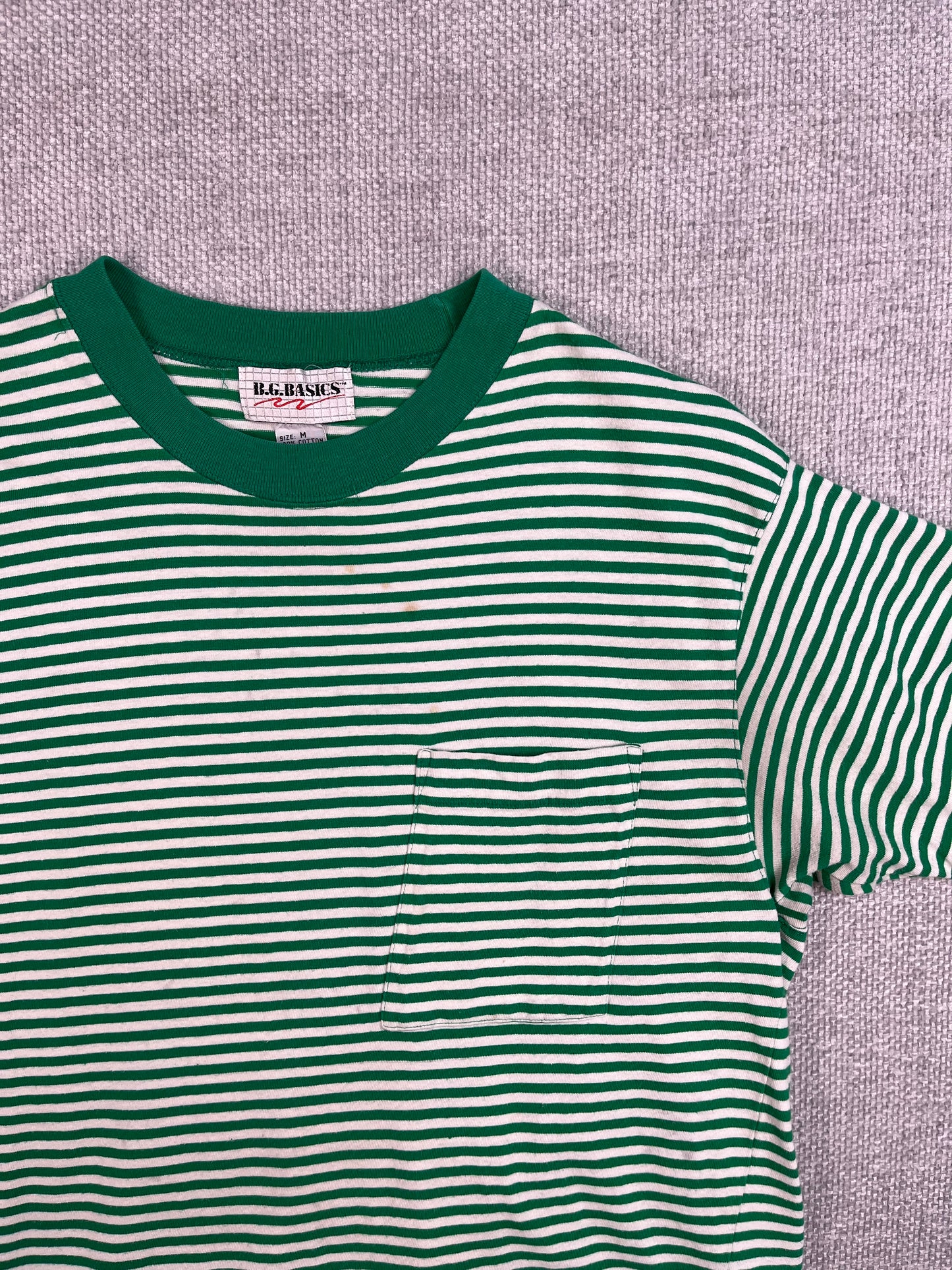 90's Green Striped Shirt