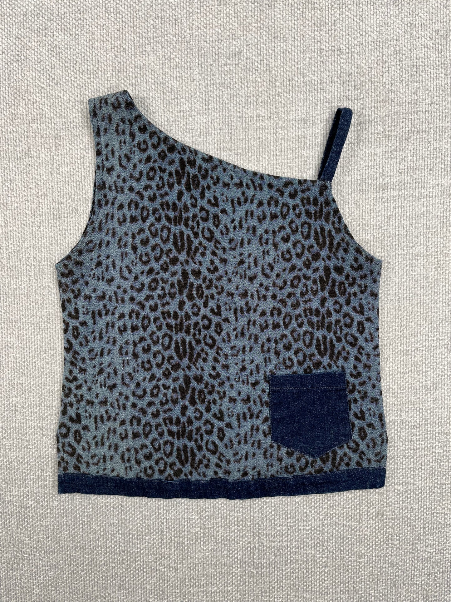 Y2K Blue Leopard Tank Top