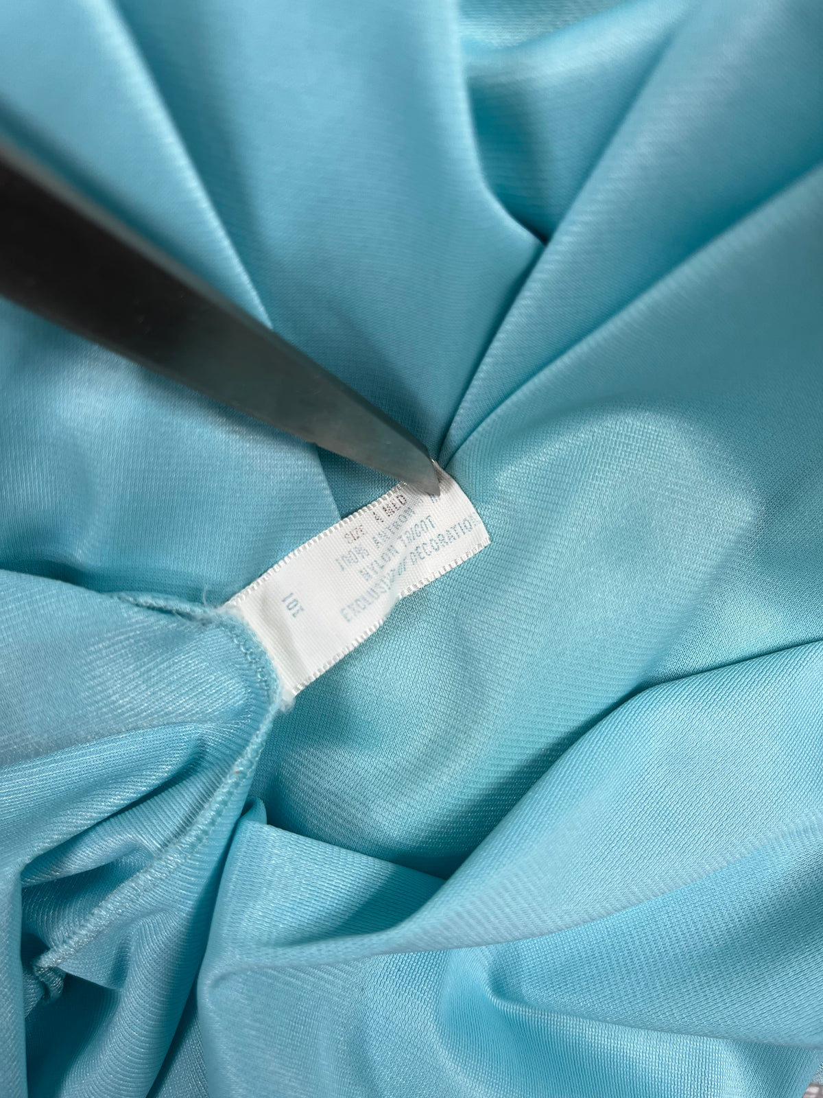 80's Baby Blue Slip Skirt  23- 32"