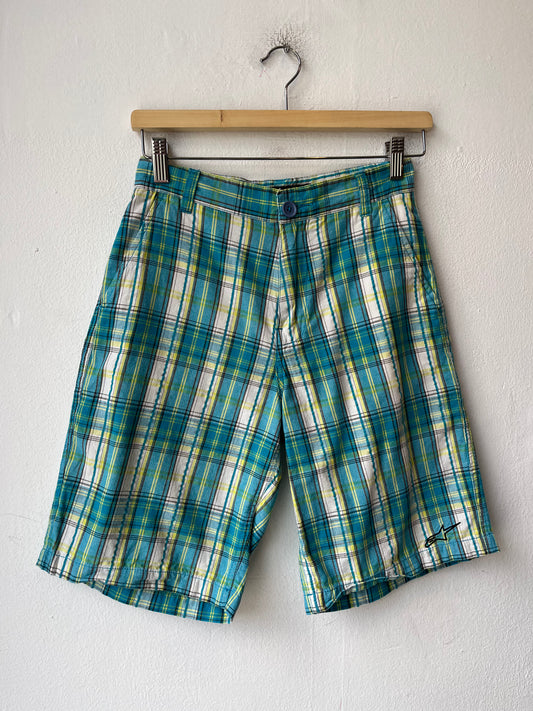 Y2K Plaid High Rise Plaid Shorts 26"