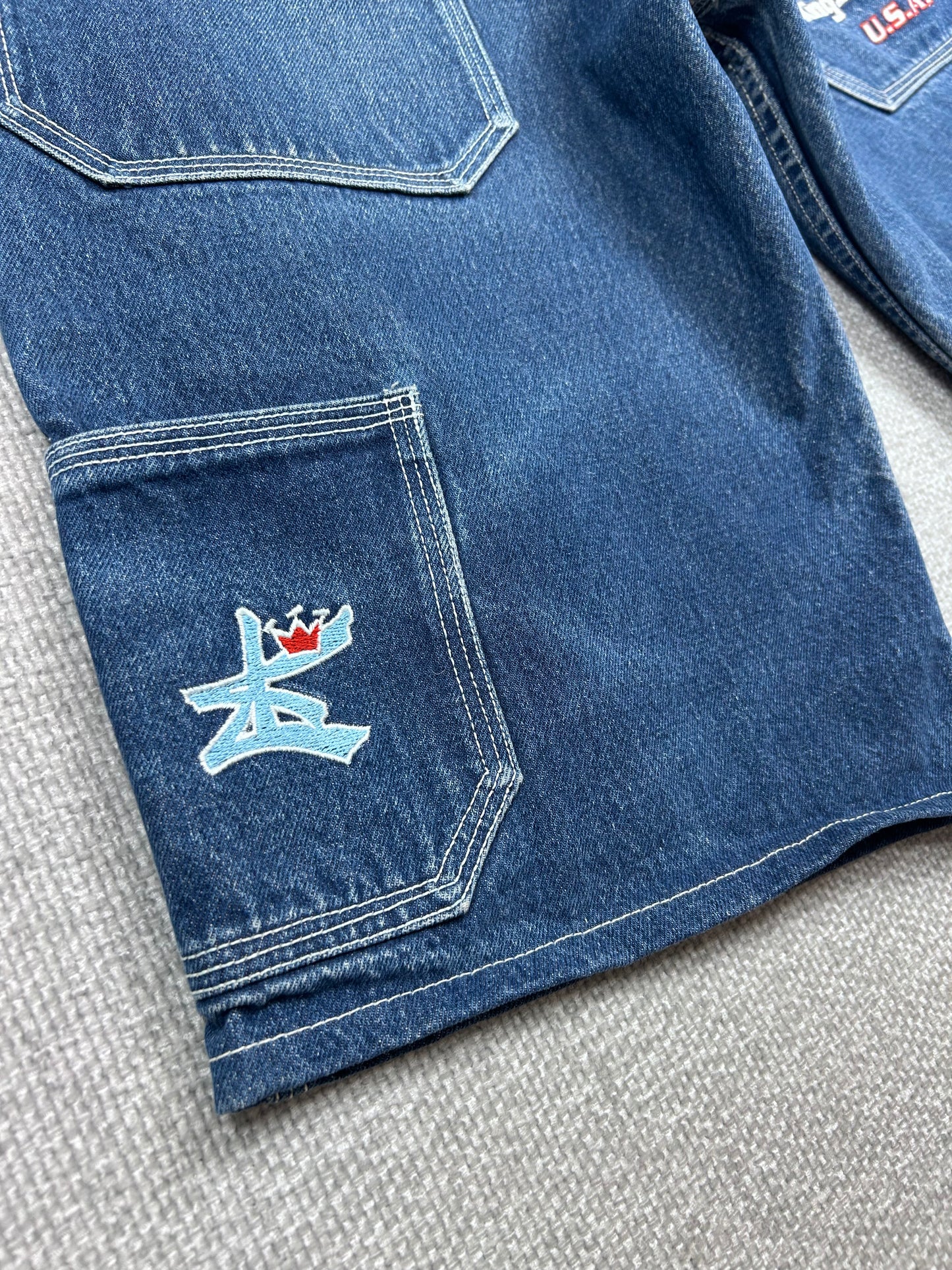 Y2K Baggy Denim Shorts 32"