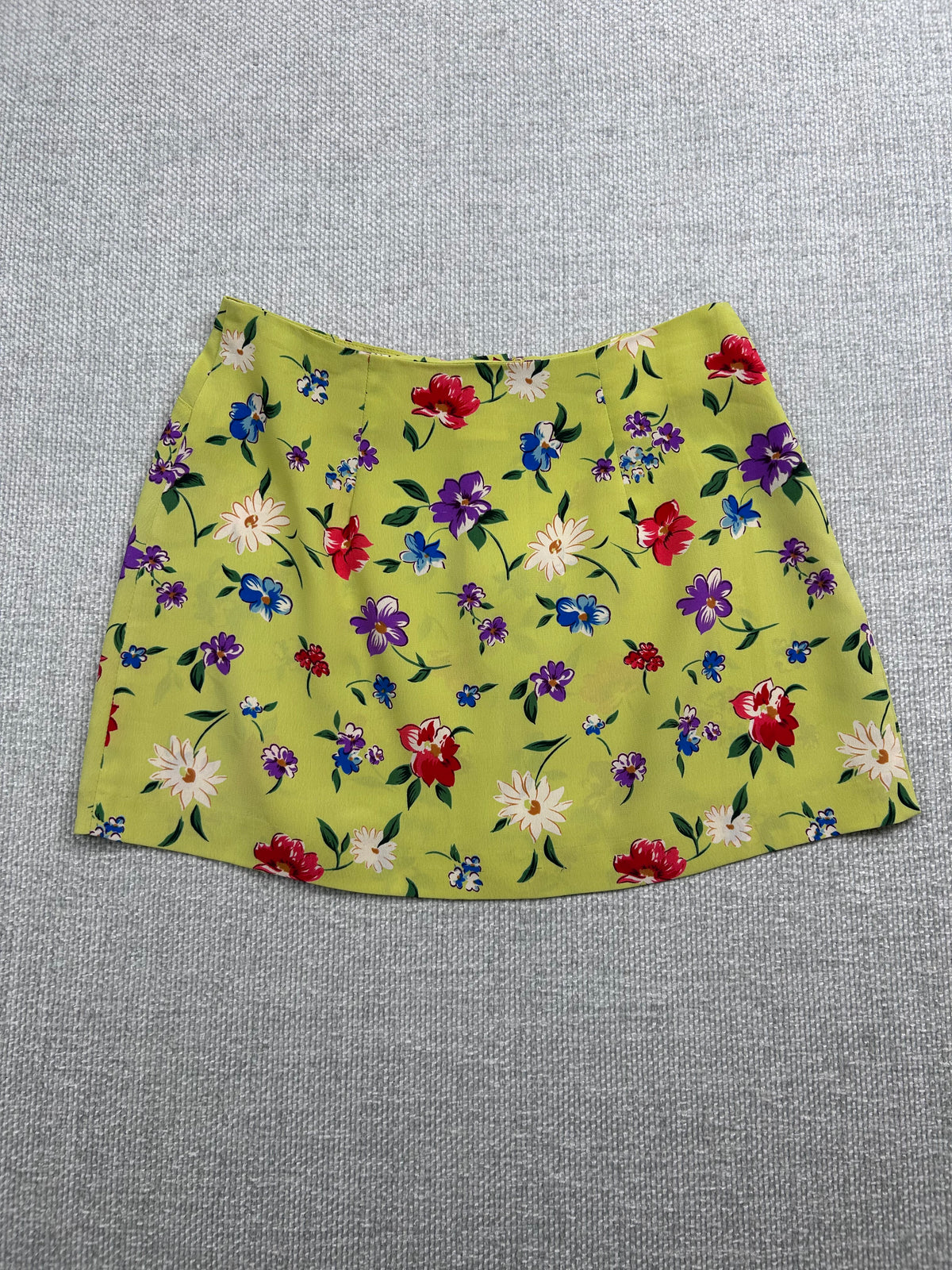 90's Floral Mini Skirt 26"