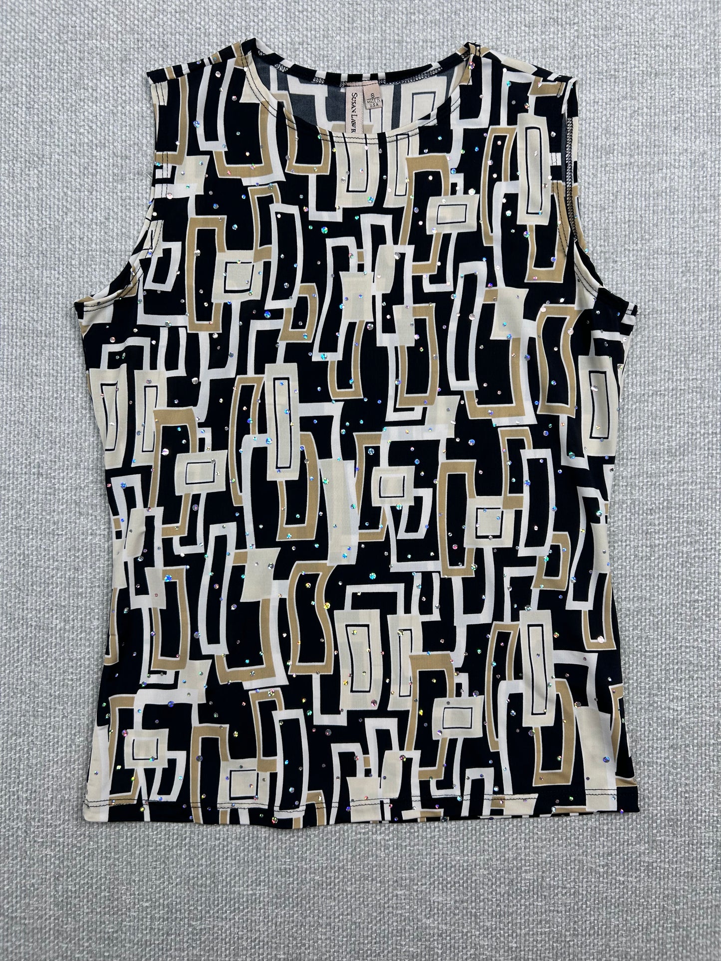 90's Abstract Sequin Top